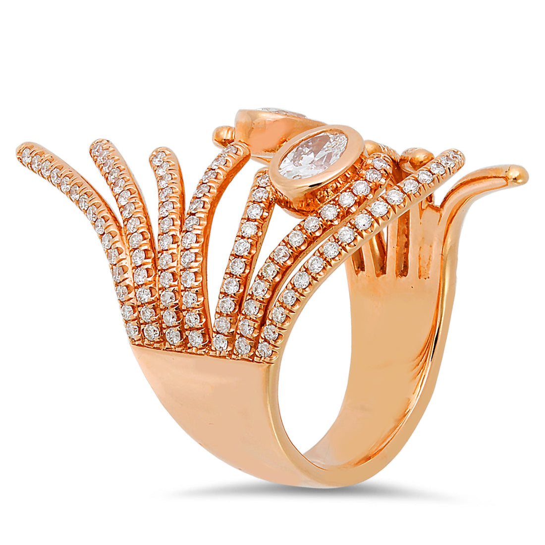 18K Rose Gold Diamond Ring