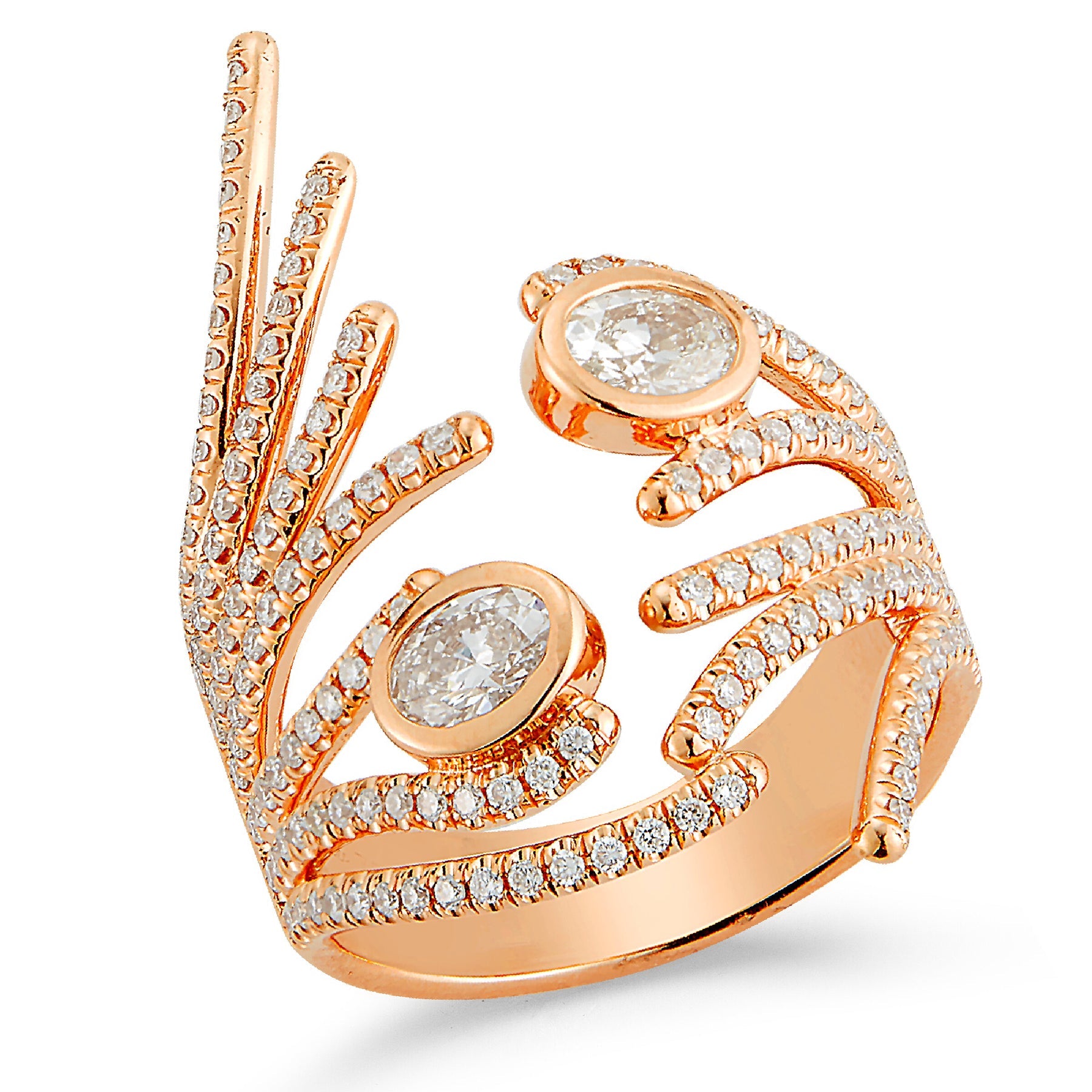 18K Rose Gold Diamond Ring