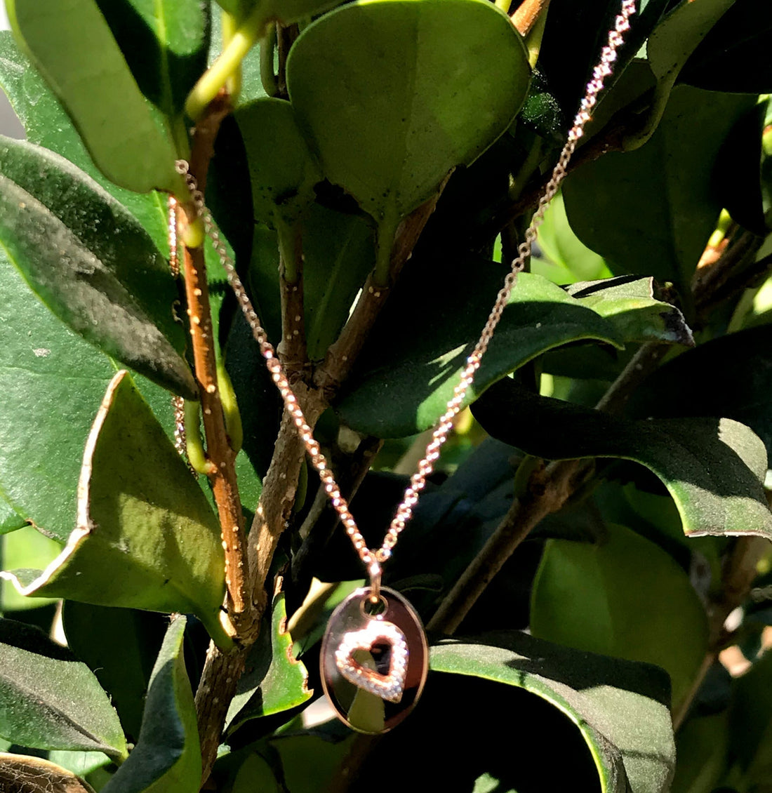 18K Two Piece Diamond Pendant