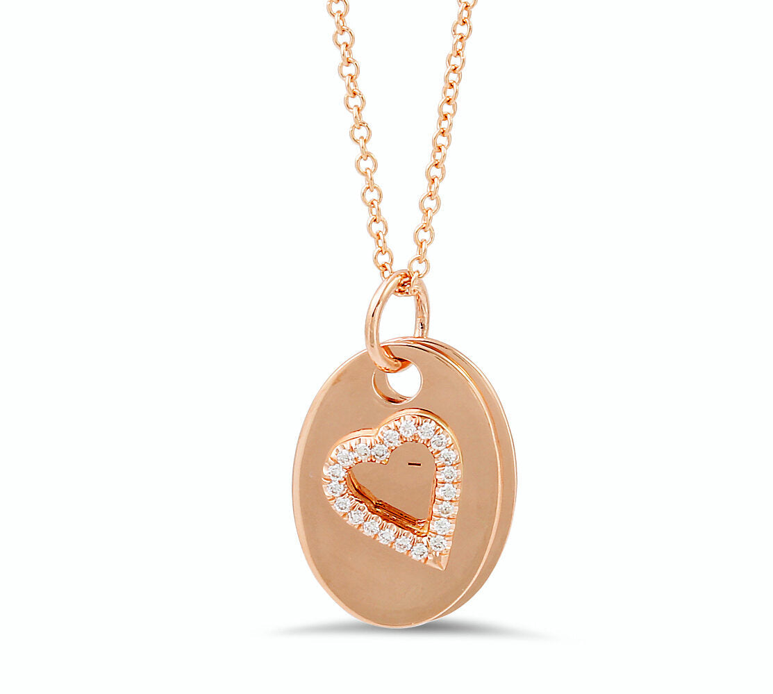 18K Two Piece Diamond Pendant