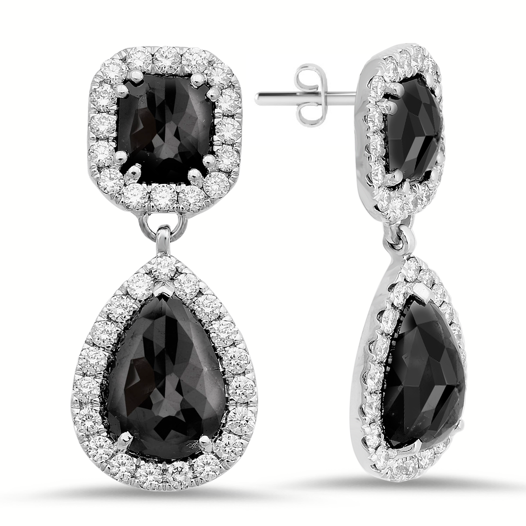 Black Diamond Drop Earrings