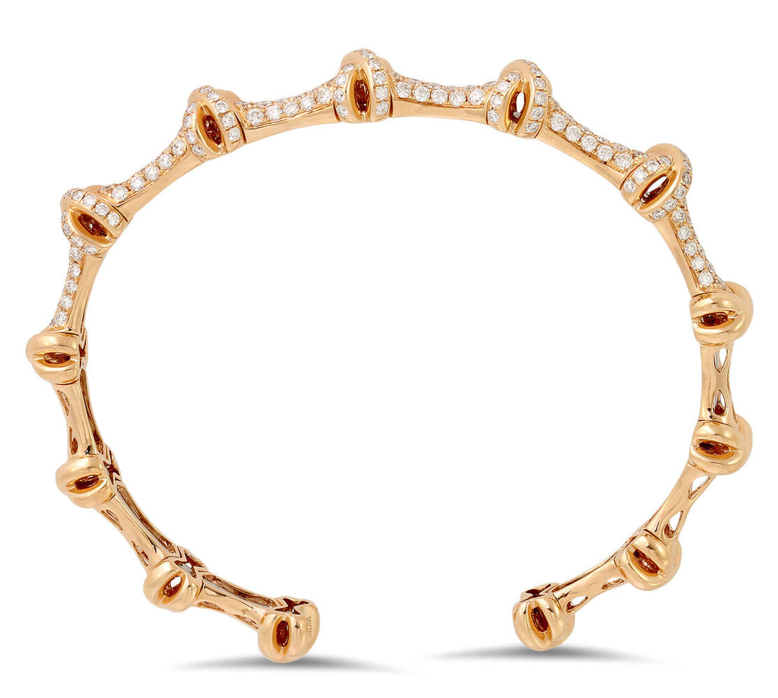 18K Rose Gold Diamond Bangle