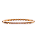 18K Gold Stretch Bead Bracelet With Diamonds