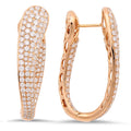 18K Rose Gold Diamond Earrings