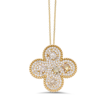 18K Yellow Gold Diamond Pendant