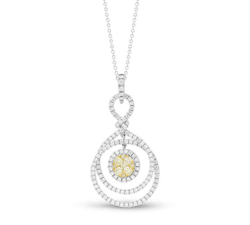 18K White Gold Diamond Pendant