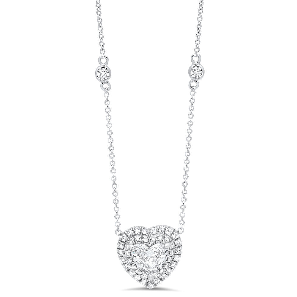 18K White Gold Diamond Pendant