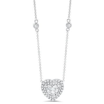 18K White Gold Diamond Pendant