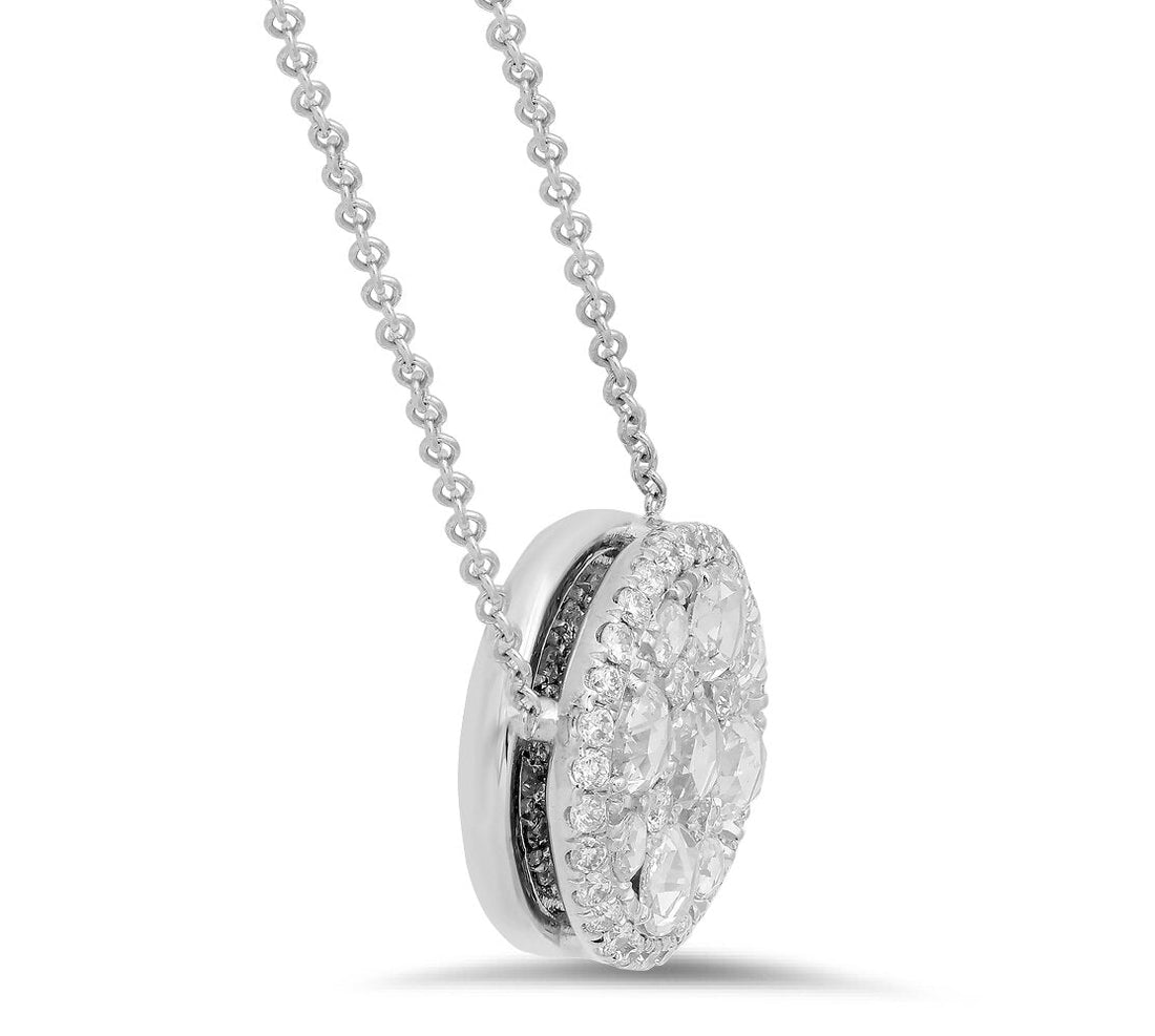 18K White Gold Diamond Pendant