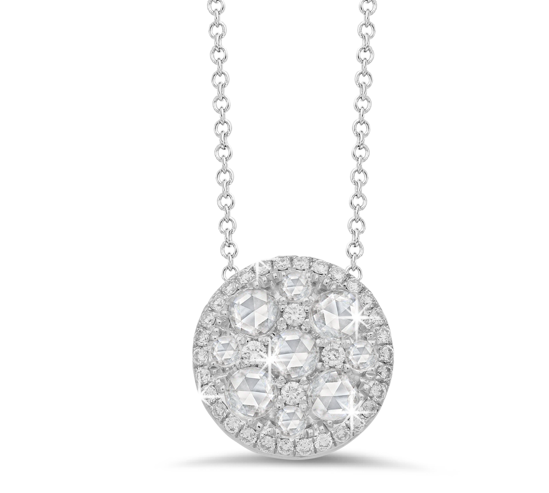 18K White Gold Diamond Pendant