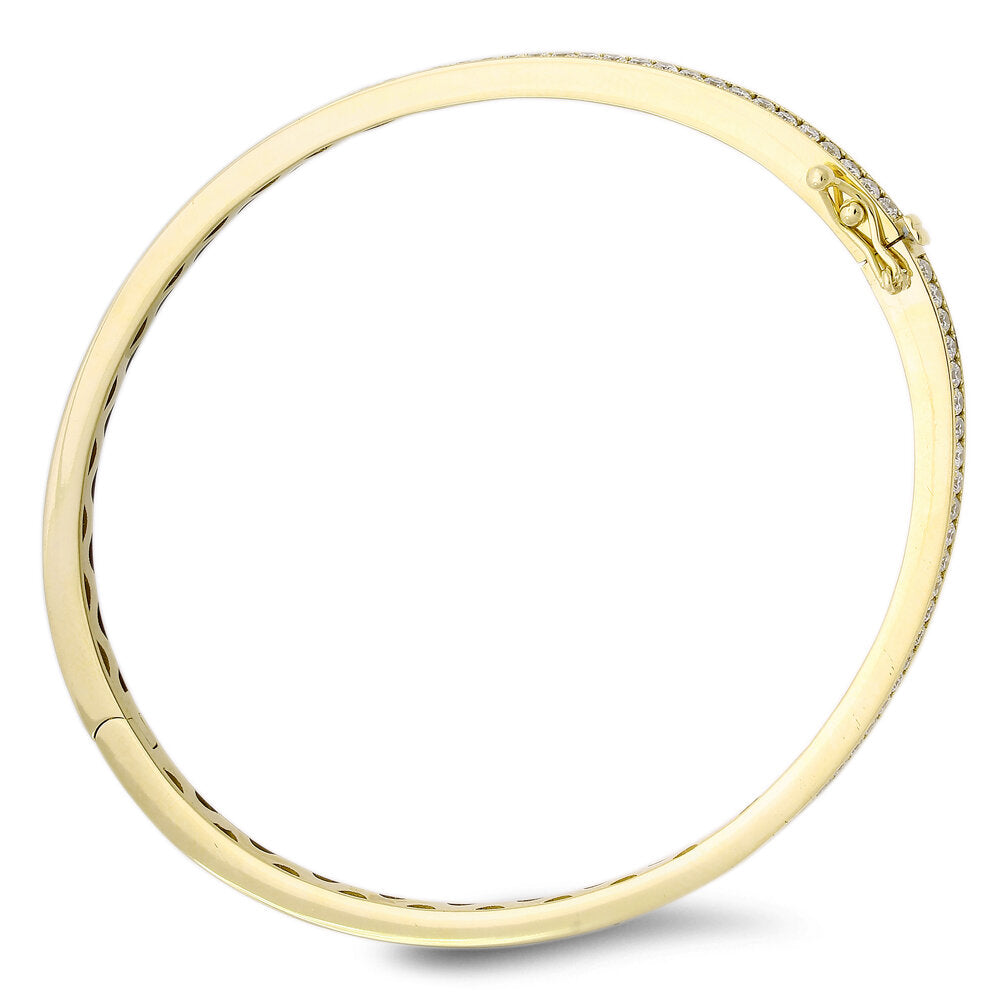 Eternity Diamond Bangle In 18K Gold