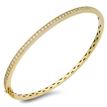 Eternity Diamond Bangle In 18K Gold