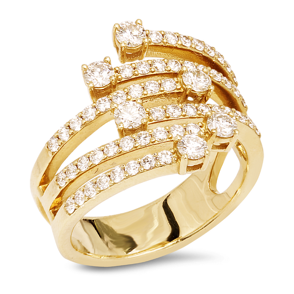 18K Yellow Gold Diamond Ring