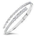 18K White Gold Diamond Bangle