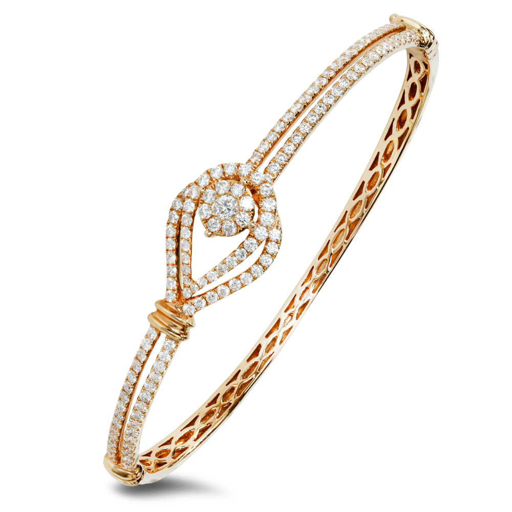 Diamond Stackable Bangle In 18K Gold