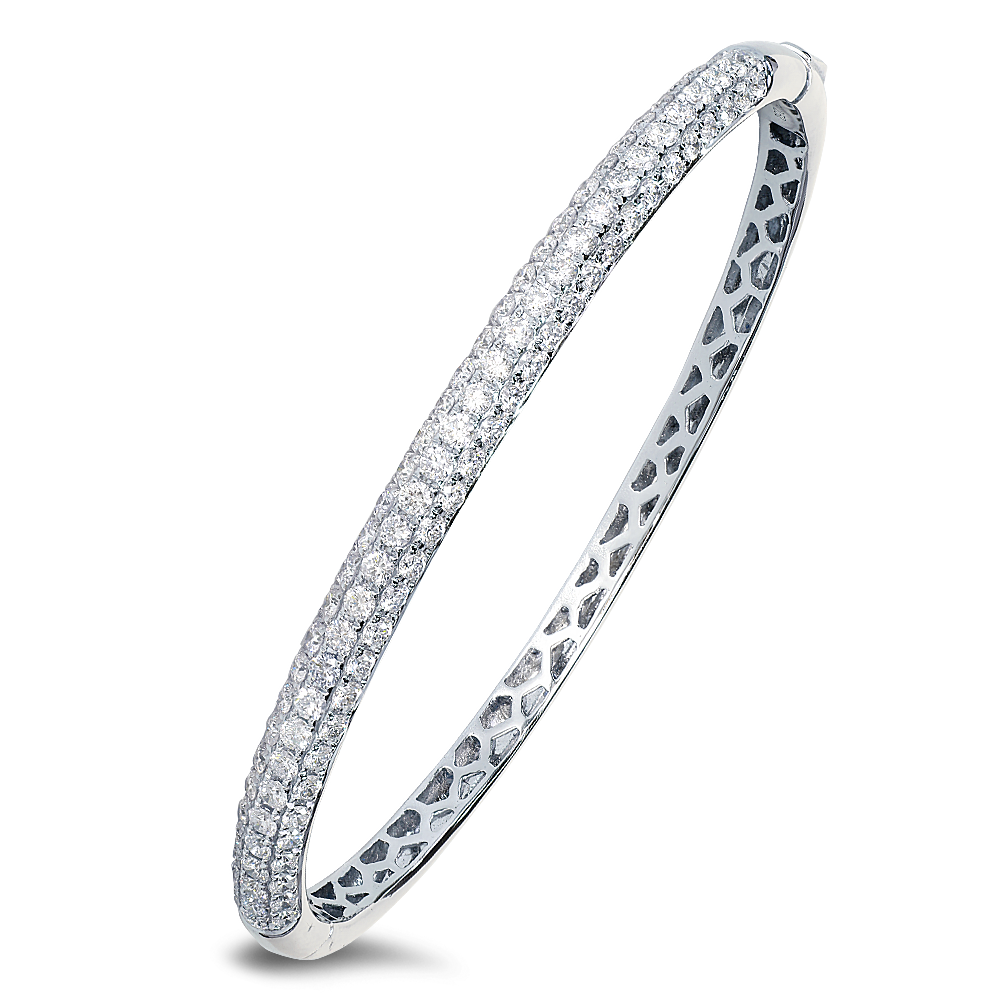 Diamond Stackable Bangle In 18K Gold