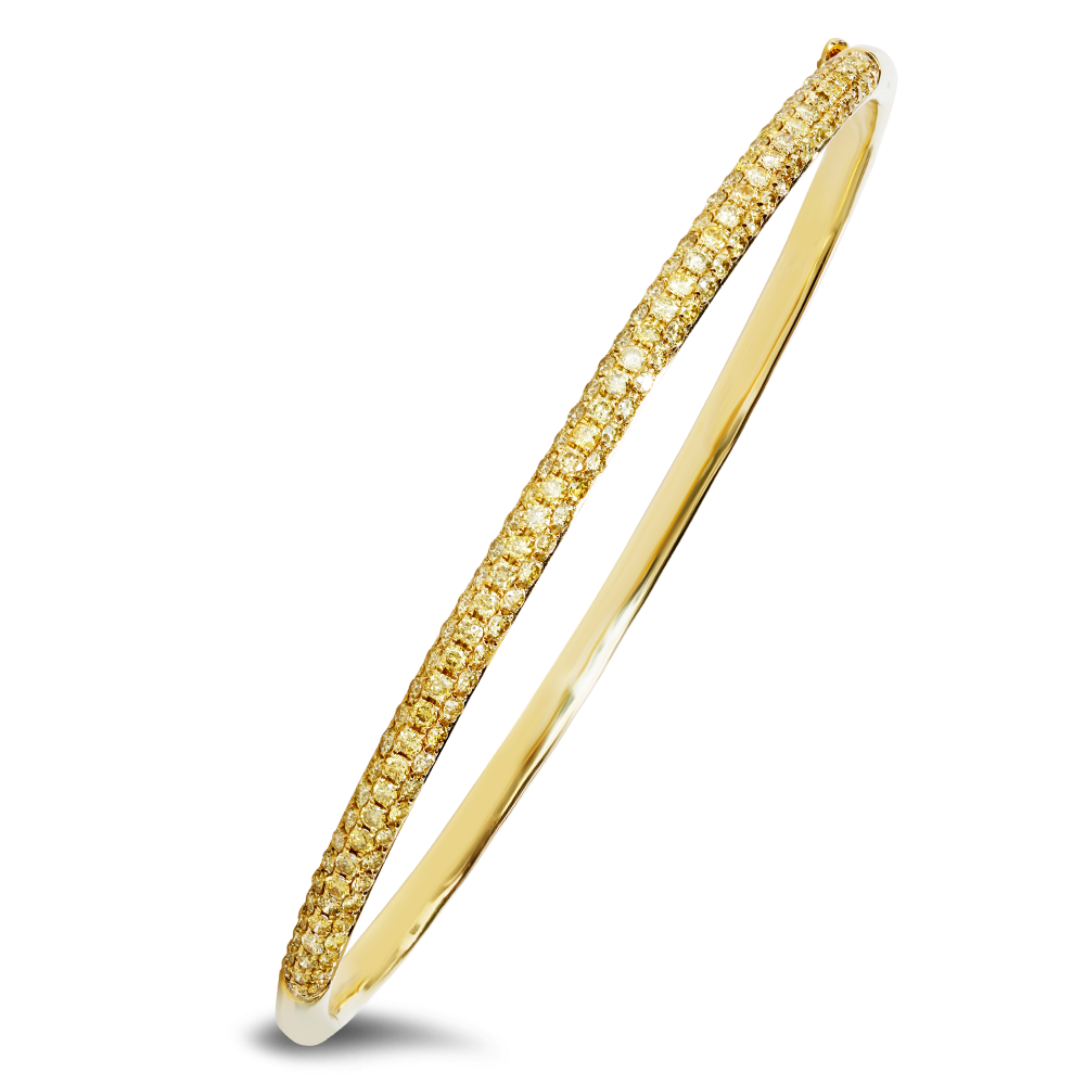 Diamond Stackable Bangle In 18K Gold