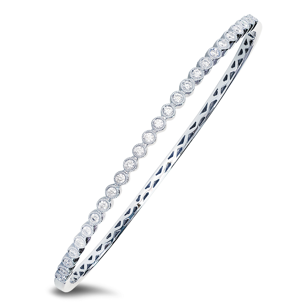 Diamond Stackable Bangle In 18K Gold