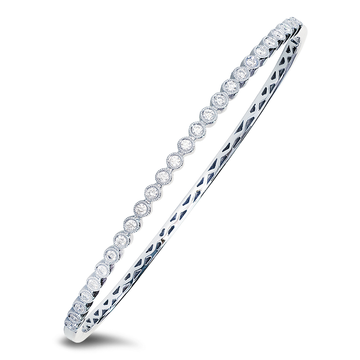 Diamond Stackable Bangle In 18K Gold