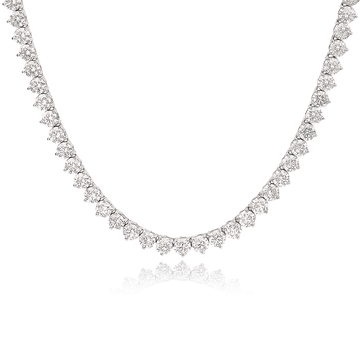Diamond Tennis Necklace In 18K Gold