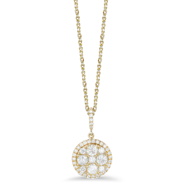 18K Yellow Gold Pendant Illusion Setting - 31635