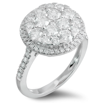 18K White Gold Diamond Ring