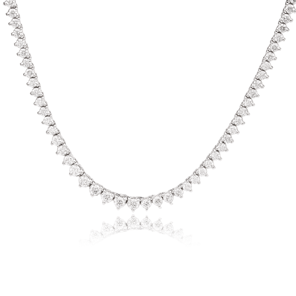 Diamond Tennis Necklace In 18K Gold