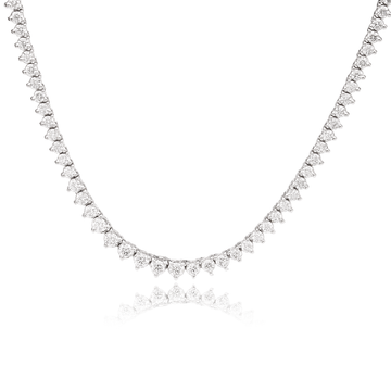 Diamond Tennis Necklace In 18K Gold