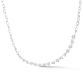 Exquisite 18K Yellow Gold Necklace Showcasing Round Brilliant Cut Laser-Pierced Diamonds With A Total Weight Of 3.00 Carats