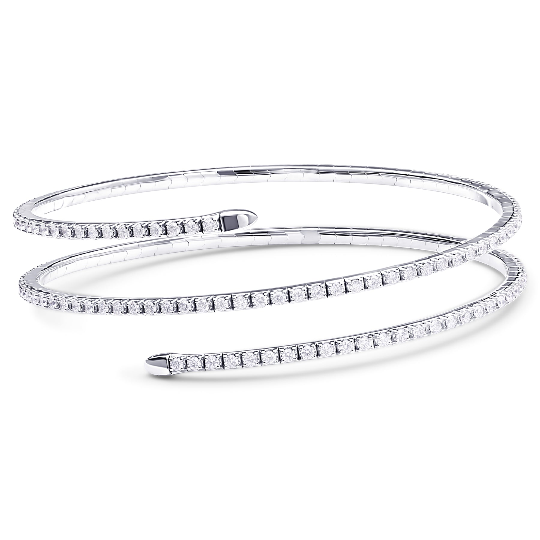Spiral 18K Gold Bangle