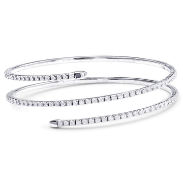 Spiral 18K Gold Bangle