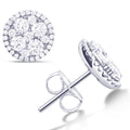 Illusion Setting 18K Gold And Diamond Stud Earrings
