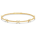 14K Yellow Gold 5 Stations Diamond Bangle