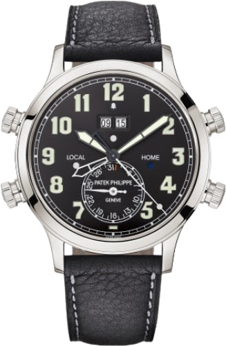 Patek Philippe Grand Complications Alarm Travel Time Platinum Black Dial 42.2mm - 5520P-001