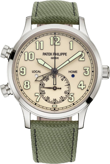 Patek Philippe Complications Calatrava Pilot Travel Time Ivory Dial 42 mm - 5524G-010 - 2025