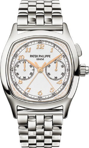 Patek Philippe Grand Complications Perpetual Calendar Day Month Moon Phase 37 x 44.6mm Silver Arabic Stainless Steel Manual | 5950/1A-013