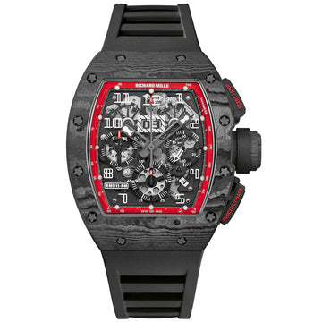 Richard Mille Chronograph Felipe Massa Black Night NTPT Carbon 50mm Openworked Dial - RM11-FM