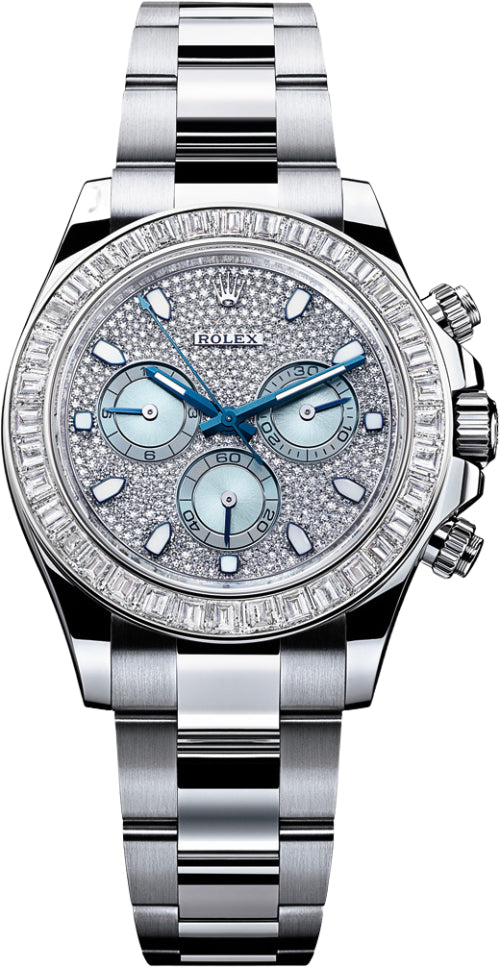 Rolex Cosmograph Daytona 40mm Platinum Diamond Paved Dial & Bezel - 116576TBR