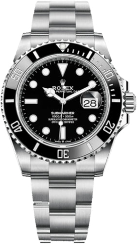 Rolex Submariner Date Stainless Steel Black Dial & Aluminum Bezel Oyster Bracelet - 16610 - CPO 2024