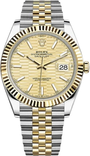 Rolex Datejust 41mm Golden, Fluted Motif Dial Fluted Bezel 126333 - 2024