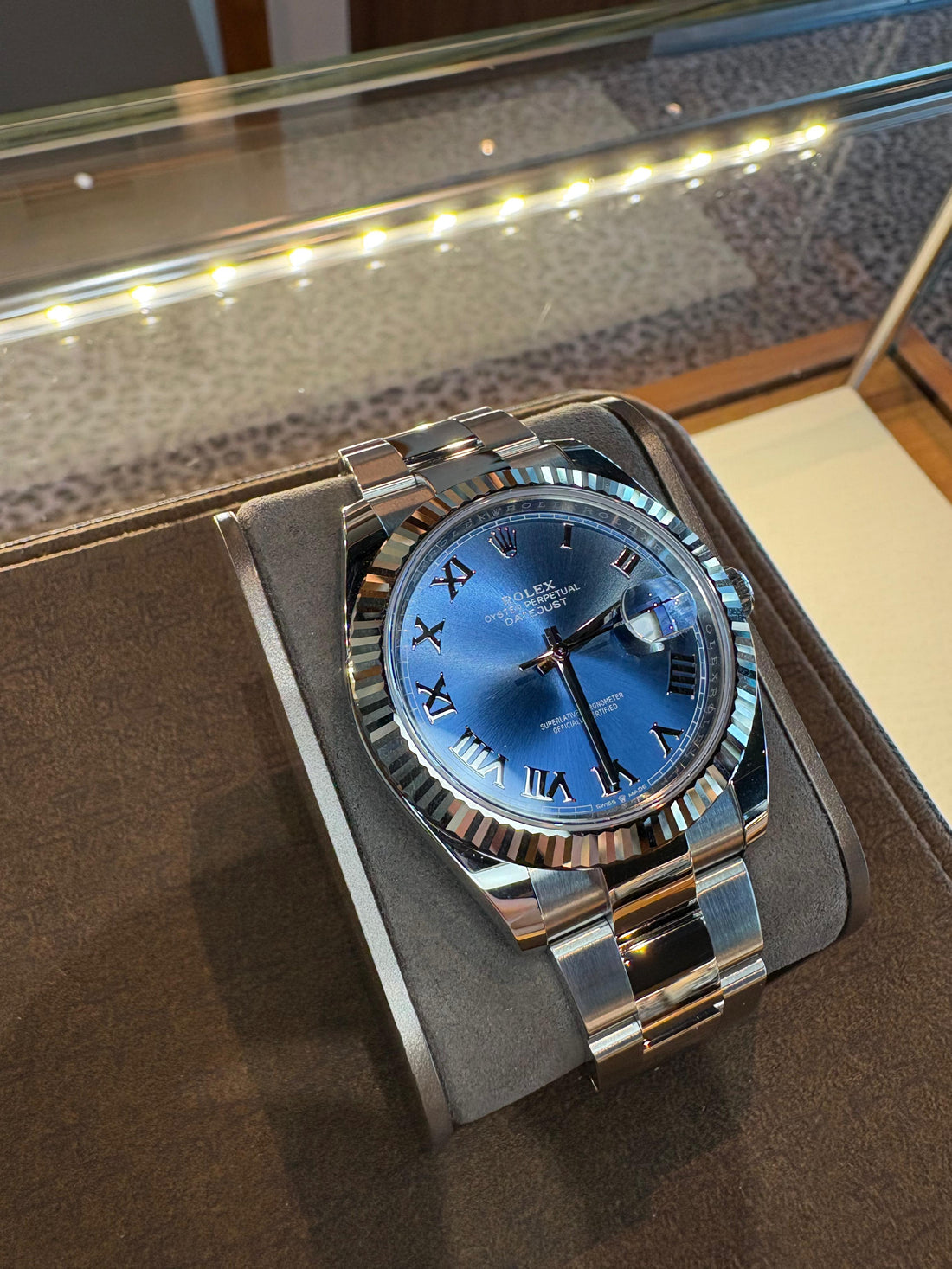 Rolex Steel and White Gold Rolesor Datejust 41 Watch - Fluted Bezel - Blue Roman Dial - Oyster Bracelet - 126334 blro - 2024