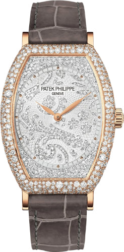 Patek Philippe Gondolo Ladies Guilloched Rose Gold Diamond Pave | 7099R-001