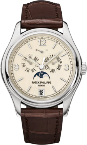 Patek Philippe Complications Annual Calendar Moon Phases White Gold Cream Dial | 5146G-001