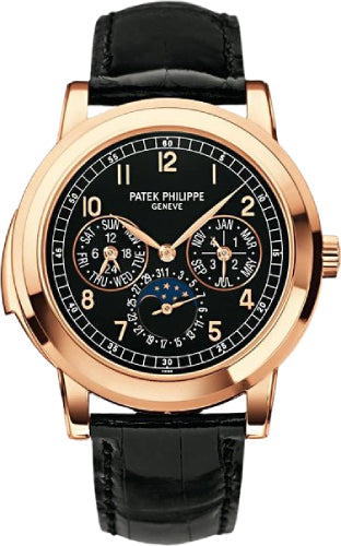 Patek Philippe Grand Complications Day-Date Annual Calendar Moon Phase 42mm Black Arabic Rose Gold Automatic | 5074R-001