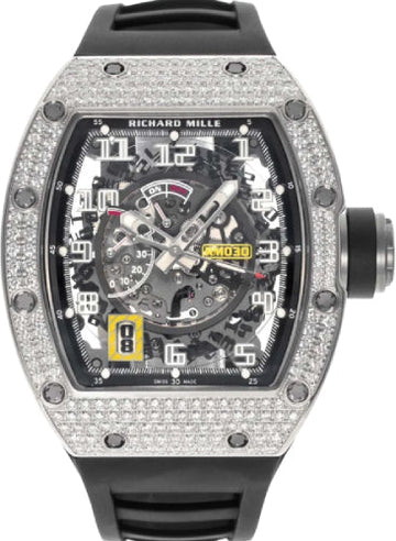 Richard Mille White Gold Diamond Bezel Skeleton Dial 50mm | RM030 (2)