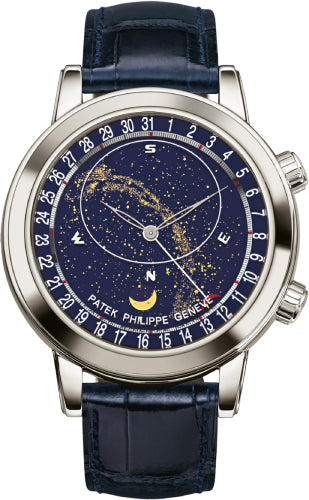 Patek Philippe Grand Complications Celestial Moon Age Platinum Blue Sky Chart Dial | 6102P-001