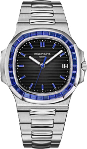 Patek Philippe Nautilus Platinum Blue Sapphire Bezel & Dial | 5711/111P-001