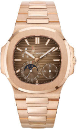 Patek Philippe Nautilus Moon Phases Rose Gold Brown Black Dial | 5712/1R-001