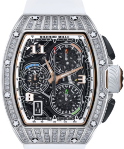 Richard Mille Lifestyle Flyback Chronograph White Gold & Medium Set Diamonds | RM72-01 (6)