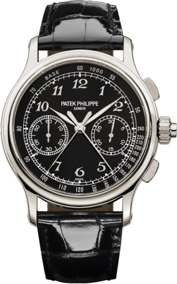 Patek Philippe Grand Complications Chronograph 33mm Black Arabic Platinum Leather Manual - 5959P-011